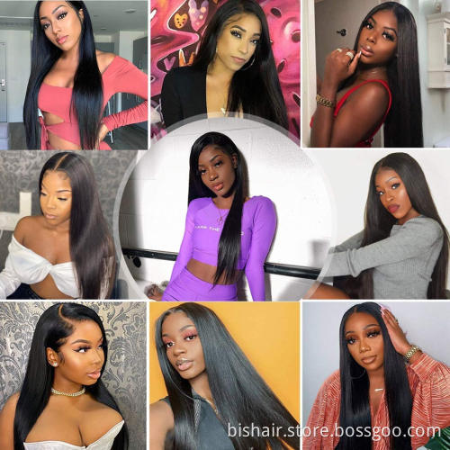 13x4 Front Lace Wig Real Human Hair Straight Hair Lace Closed Wig Suitable for Women 150% Density Brazilian Real Human Hair Wig